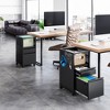 Mlezan Mobile Drawer File Cabinet: Metal, Rolling Design with Shelves. Fits Letter/Legal/F4/A4 Files, Ideal for Home or Office Organization. - 2 of 4