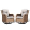 Buenhomino Outdoor Swivel Glider Rocking Chairs Set, 2 Pieces Rattan Wicker Patio Furniture Set for Porch Pool Deck Yard Garden - 2 of 4