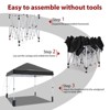 Pop Up Canopy, Beach Tent with One Push Setup and 3 Adjustable Heights, Easy Up Sun Shade with Wheeled Carry Bag,Outdoor Portable Shelter for Camping - 4 of 4