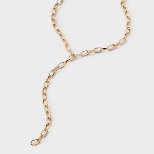 Link Chain Y-Necklace - A New Day™ Gold - 1 of 4