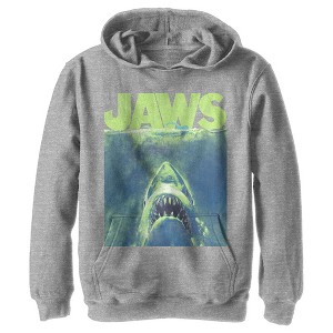 Boy's Jaws Neon Poster Pull Over Hoodie - 1 of 4