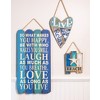 Beachcombers Relax Heart Coastal Plaque Sign Wall Hanging Decor Decoration For The Beach 16 x 0.5 x 8 Inches. - 2 of 3