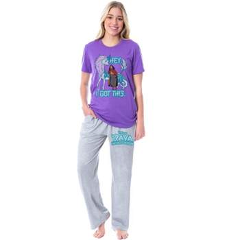Disney Raya And The Last Dragon Womens' Hey I Got This Sleep Pajama Set Multicolored