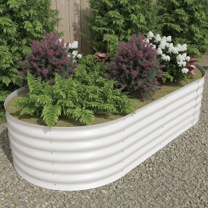 COZONY Galvanized Raised Garden Bed, Tall Metal Planter Box for Vegetables, Flowers and Herbs - 1 of 4