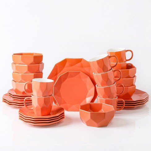 Stone Lain Florian Modern Porcelain Dish Set - 16-Piece Dinnerware