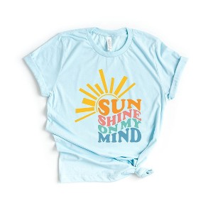 Simply Sage Market Women's Sunshine On My Mind Wavy Short Sleeve Graphic Tee - 1 of 3