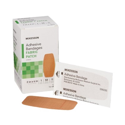McKesson Fabric Patch Adhesive Bandage, 2 X 3 Inch-Tan (Pack of 50)