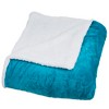 Hastings Home Floral Etched Fleece Blanket - F/Q-Teal - 3 of 4