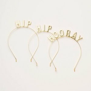 Hip Hip Hooray! Party Headband Pack 3pk - kate spade new york x Target™ Gold - 1 of 4