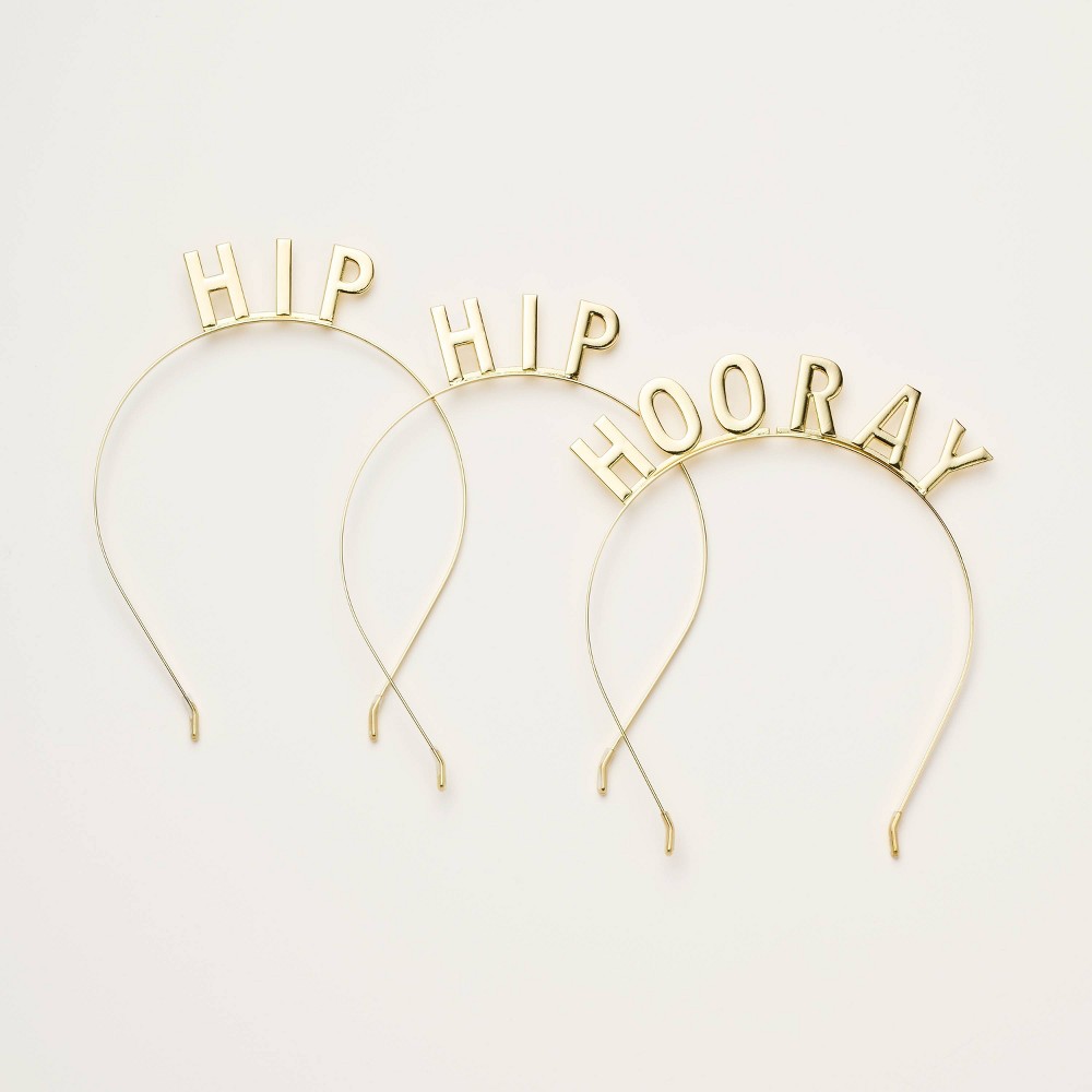Hip Hip Hooray! Party Headband Pack 3pk - kate spade new york x Target™ Gold