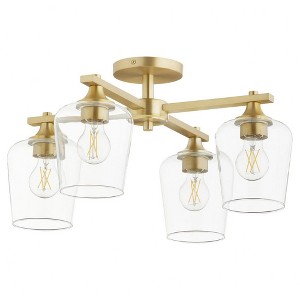 Quorum Lighting Veno 4 - Light Flush Mount in  Aged Brass - 1 of 1