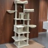 BENCMATE Pet Tower 68-Inch Multi-Level with Plush Perches and Hammocks, Tall with Scratching Posts for Multiple Cats, Beige, 20.47"*12.6"*20.87" - 2 of 4