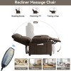 Chenille Fabric Power Recliner Chair with 8-Point Massage & Heat for Elderly,160° Lay Flat and Remote Control-The Pop Home - 2 of 4