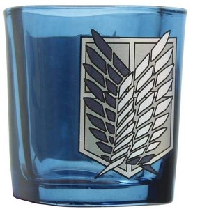 Just Funky Attack on Titan Survey Corps Logo 1.5oz Blue Square Shot Glass - 1 of 1