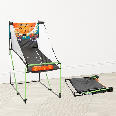 Green Foldable Polyester Basketball Arcade Game for Kids