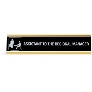 Just Funky The Office Assistant To The Regional Manager Desk Plate | Measures 10 x 2 Inches - 1 of 4