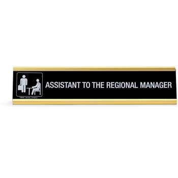 Just Funky The Office Assistant To The Regional Manager Desk Plate | Measures 10 x 2 Inches