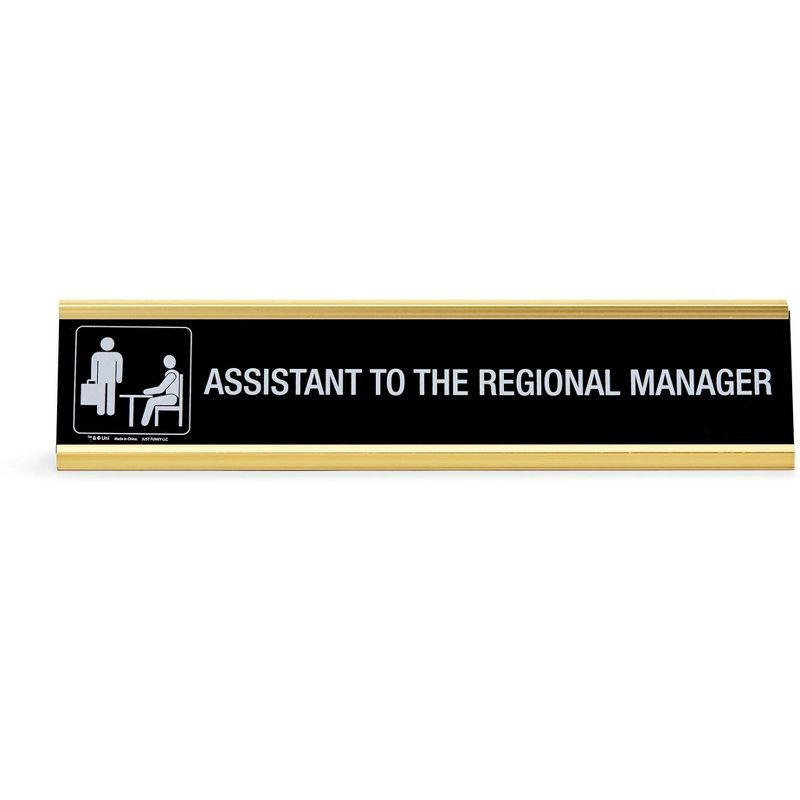 Just Funky The Office Assistant To The Regional Manager Desk Plate | Measures 10 x 2 Inches, 1 of 7