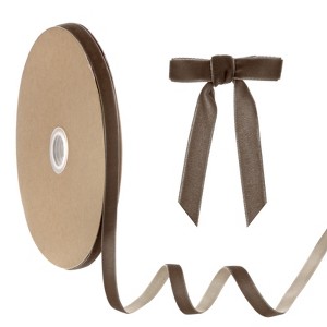 Unique Bargains Velvet Single Side Christmas Vintage Ribbon 1 Pc - 1 of 4