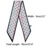 INSPIRE CHIC Women's Contrast Color Floral Printed Skinny Long Satin Silky Neck Scarves 1Pc - 3 of 4