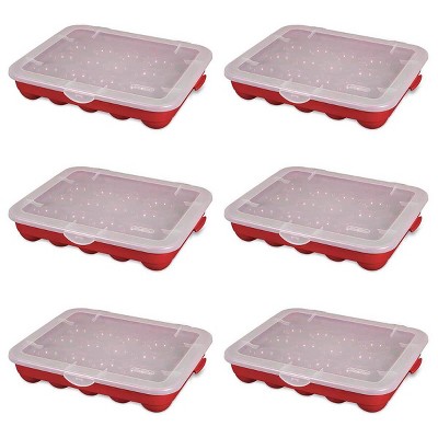 Sterilite Set of Two Stacking Ice Cube Trays Plastic, White 