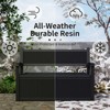 Dolonm Patio Bench with Storage - Resin Outdoor Patio Bench， for Deck, Patio, Garden, Backyard - 4 of 4