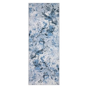 Bohemian Abstract Area Rugs Washable Non-Slip Backing Modern Soft Decor Rug Carpet Low Pile Durable Floor Mat Home Living Room - 1 of 4