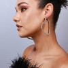 SOHI Women's Crystal Silver Party Half Hoop Earrings - 3 of 4