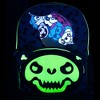 Deddy Bears Bones Plush Glow in The Dark Backpack for Girls & Boys, Creepy Cute 16" School Bag, Black - 2 of 4