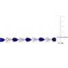 EVERLY JEWELRY | Sterling Silver 10 1/2 CT TGW Created Blue and Created White Sapphire Tennis Bracelet - 7.25 in - 3 of 4