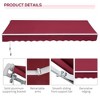 PAGED Retractable Door Awning Water-Resistant Fabric Awning for Door Entrance Aluminum Frame for Gardens, Yard - 4 of 4
