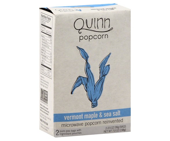 Quinn Vermont Maple and Sea Salt Microwave Popcorn 7 ok 6 pk