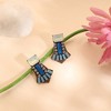 SOHI Women's Electric Blue Stone Drop Earrings - 2 of 4