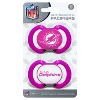 BabyFanatic Officially Licensed Unisex Pacifier 2-Pack - Pink NFL Miami Dolphins. - 3 of 4