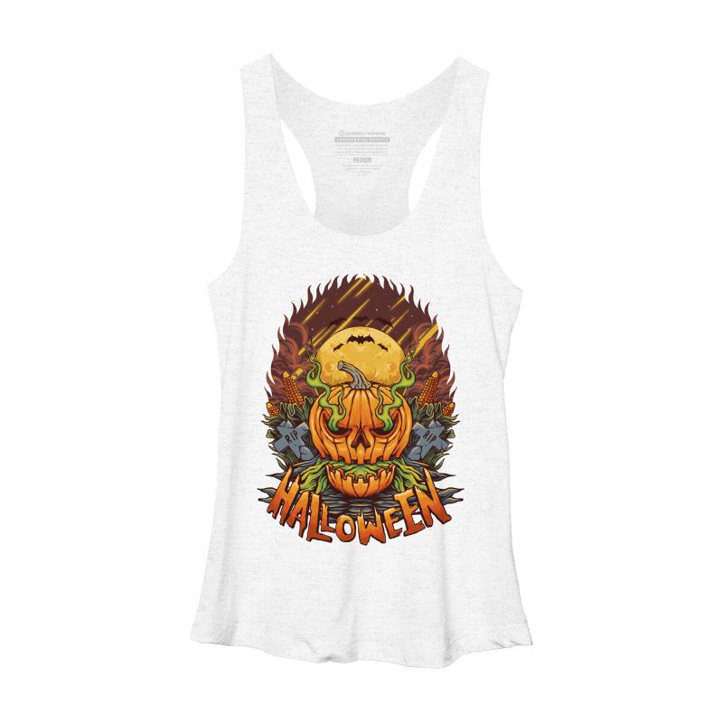 Women's Design By Humans halloween By arjanaproject Racerback Tank Top, 1 of 4