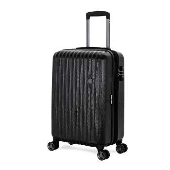 SWISSGEAR Energie USB Port PolyCarb Hardside Carry On Spinner Suitcase - Black