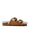 Fireside by Dearfoams Women's Tamworth Genuine Shearling Double Band Sandal - 3 of 4