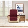 Reversible Chair Furniture Protector Taupe - Sure Fit: Polyester Slipcover, Indoor Use, Machine Washable - 2 of 4