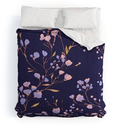 Deny Designs Emanuela Carratoni Natural Haze Comforter and Sham Set Navy Blue/Pink
