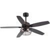 Airsurfer 52" Black Ceiling Fan with Remote,3 Bulb Bases Ceiling Fan with 5 Plywood Blades,6 Speed Reversible DC Motor Ceiling Fan for Livingroom - 4 of 4