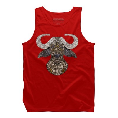 Men's Design By Humans African Buffalo By myartlovepassion Tank Top