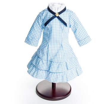 The Queen's Treasures 18 Inch Doll Clothes Mary Ingalls Blue Check Dress