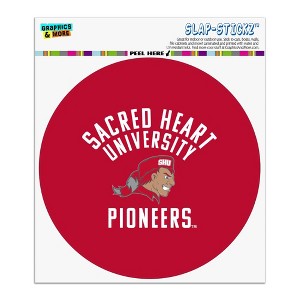 Sacred Heart University Pioneers Logo Automotive Car Window Locker Circle Bumper Sticker - 1 of 4