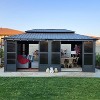 PURPLE LEAF Permanent Hardtop Gazebo Aluminum Frame Gazebo with Galvanized Steel Double Roof, Solarium Backyard Sun Room with Detachable Windows - 2 of 4