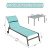 PAGED Chaise Lounge Chair Set of 3 Outdoor Patio Lounge Chairs with Side Table All Weather Reclining Chair for Outside, Pool - 3 of 4