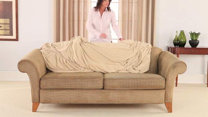 Stretch Knit Sofa Slipcover - Sure Fit, 2 of 5, play video