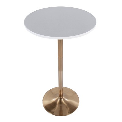 Pebble 24 Bar Height Table Gold/Whites - LumiSource