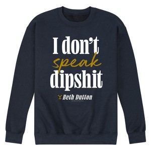 Men's - Yellowstone - Don't Speak Dipsh Graphic Fleece Sweatshirt - 1 of 4