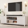 70" TV Stand Entertainment Center with Storage, Fluted Door and Gold Handle, Wooden Media Console Cabinet for Living Room, Bedroom - 2 of 4