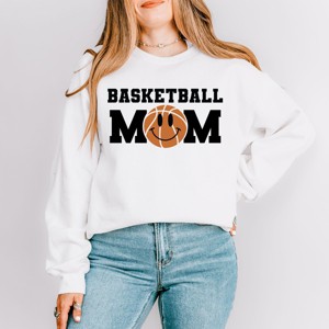 Simply Sage Market Basketball Mom Smiley Face Sweatshirt - 1 of 4